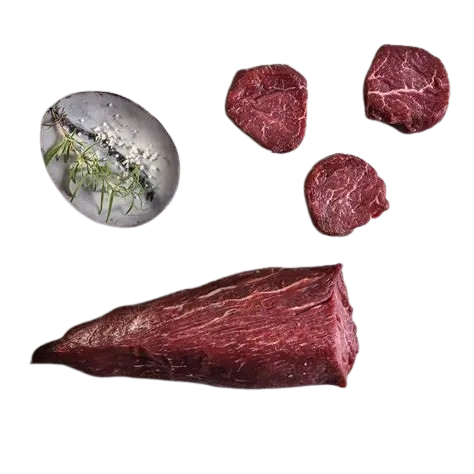 פילה מבכירה פרימיום עם הרצועה נתח שלם טרי